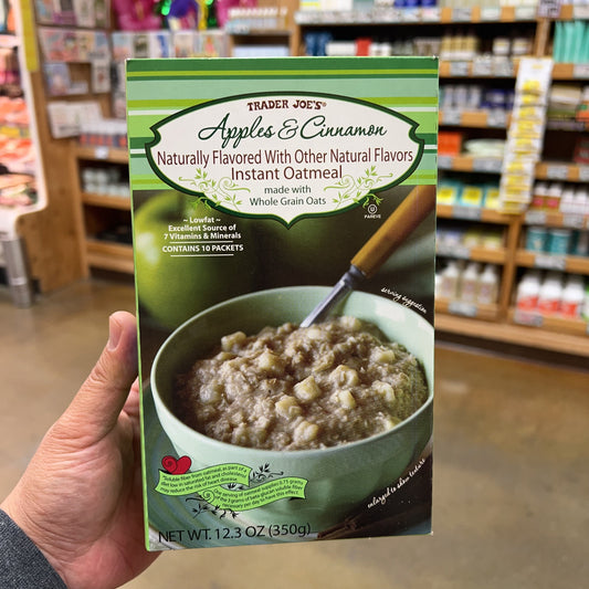 Trader Joe's Apples and Cinnamon Instant Oatmeal packet whole grain