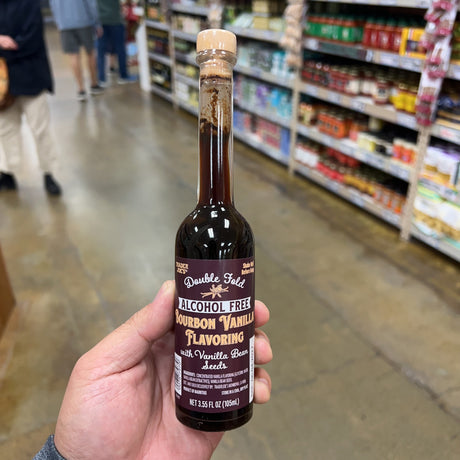Trader Joe's Double Fold Alcohol Free Bourbon Vanilla Flavoring with Vanilla Bean Seeds — available online at HIOOL with nationwide US delivery