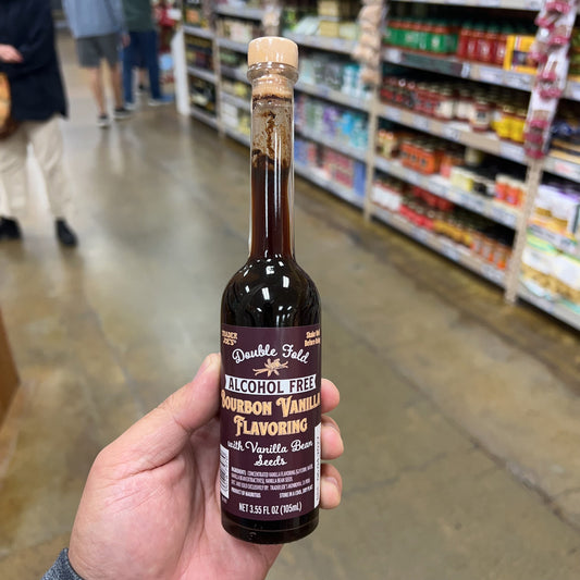 Trader Joe's Double Fold Alcohol Free Bourbon Vanilla Flavoring with Vanilla Bean Seeds — available online at HIOOL with nationwide US delivery