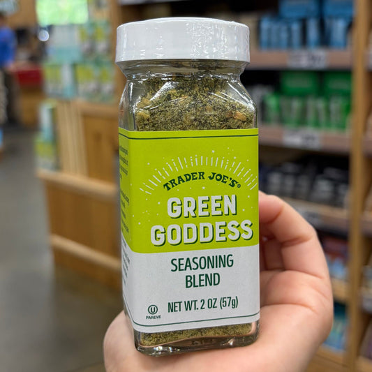 Trader Joe's Green Goddess Seasoning Blend herb spice jar