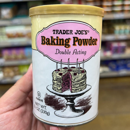 Trader Joe's Double Acting Baking Powder can baking essential