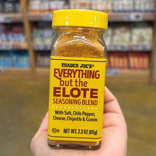 Trader Joe's Everything but the Elote Mexican street corn seasoning blend jar