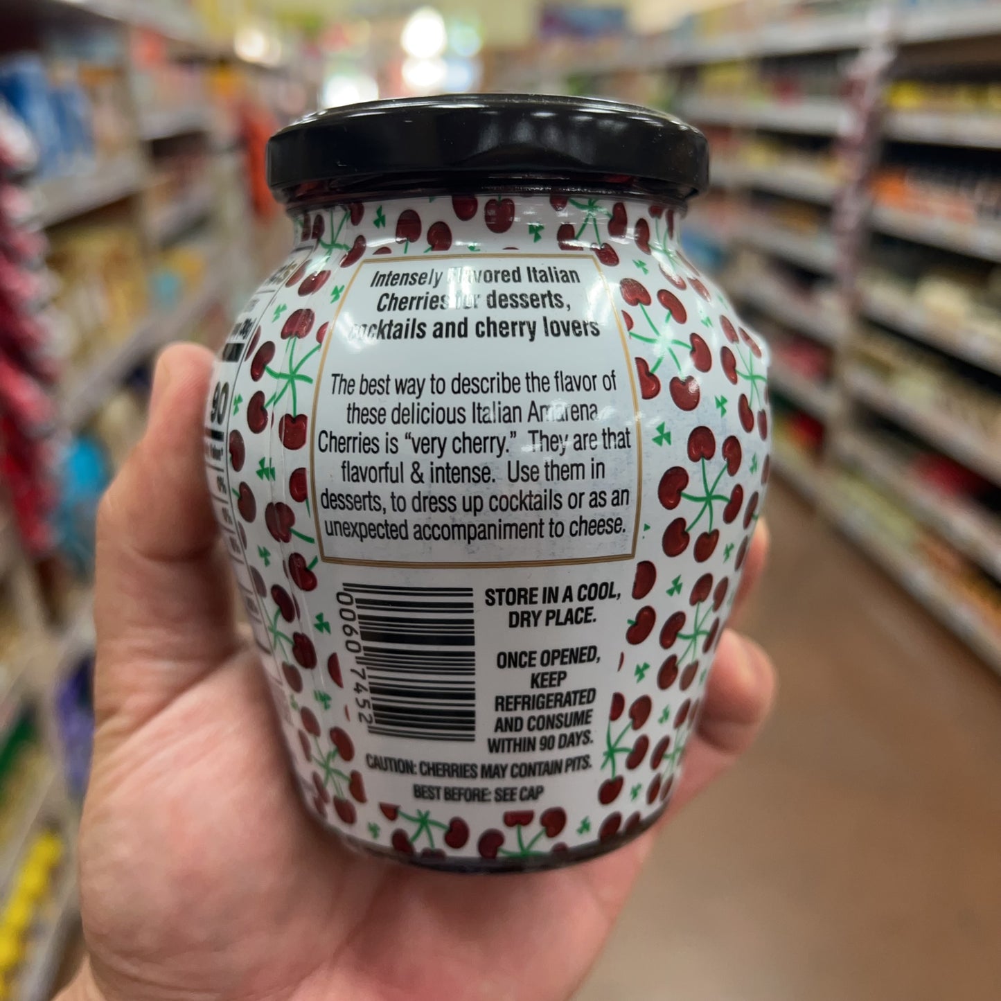 Trader Joe's Pitted Amarena Cherries with Stems in Syrup, 16.2 oz (460g)