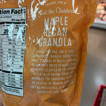 Trader Joe's Just the Clusters Maple Pecan Granola, 16 oz
