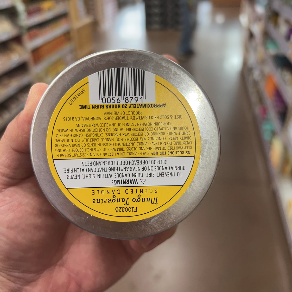 Trader Joe's Mango Tangerine Scented Candle 5.7 oz