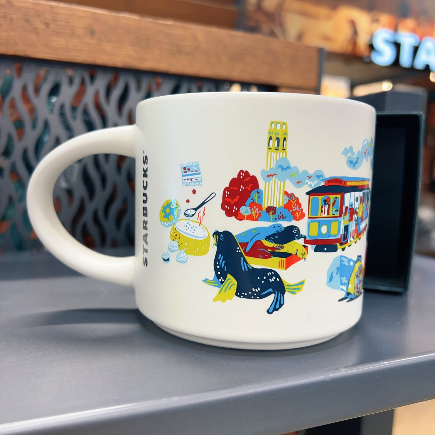 Starbucks Discovery Series San Francisco Ceramic Mug, 14 Oz Official Starbucks Discovery Series Collectible Mug | San Francisco Themed Coffee Cup