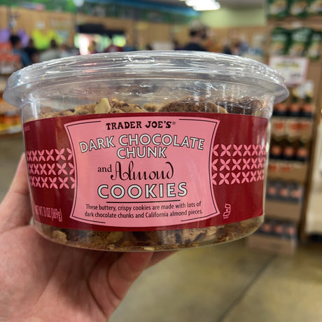 Trader Joe's Dark Chocolate Chunk and Almond Cookies 13 oz (369g) product image