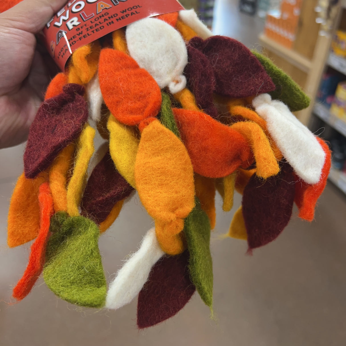 Trader Joe's Handcrafted Felted Wool Garland, 9 ft product image 6