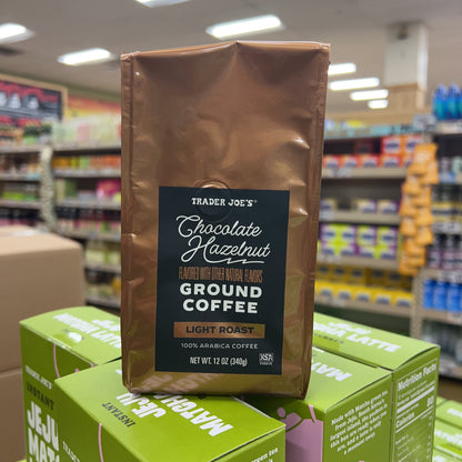 Trader Joe's Chocolate Hazelnut Ground Coffee Light Roast 100% Arabica 12 oz