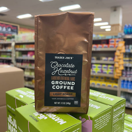 Trader Joe's Chocolate Hazelnut Ground Coffee Light Roast 100% Arabica 12 oz