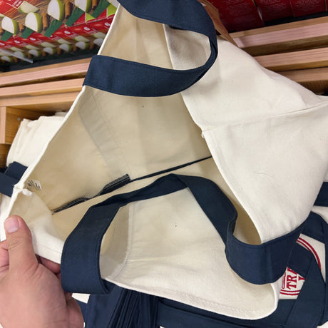 Trader Joe's Large Canvas Tote Bag in Navy Blue (2026), additional product view 2
