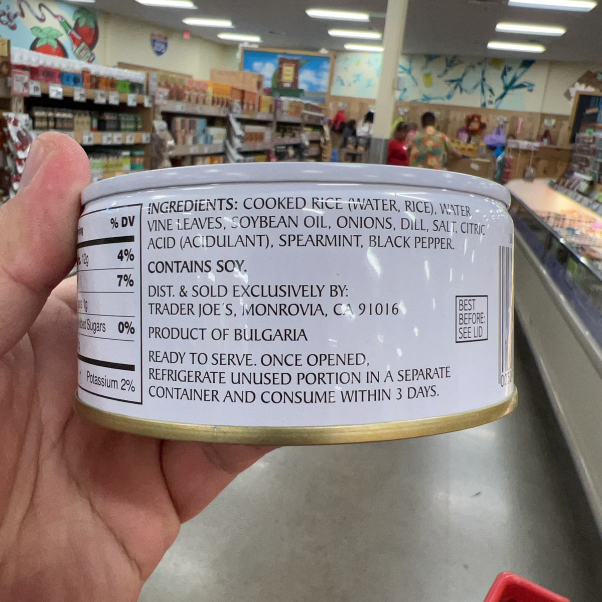 Trader Joe's Dolmas Vine Leaves Stuffed with Rice, 9.86 oz product image 6