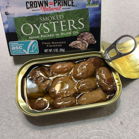 Crown Prince Natural Smoked Oysters in Olive Oil 3 oz product image 2