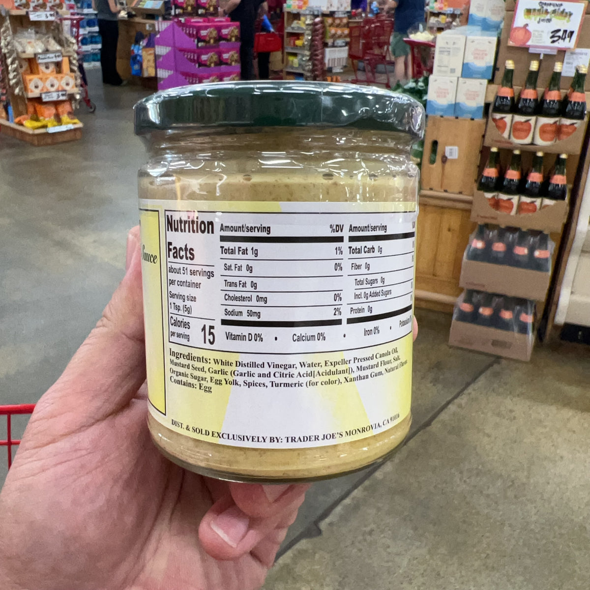 Trader Joe's Aioli Garlic Mustard Sauce 9 oz