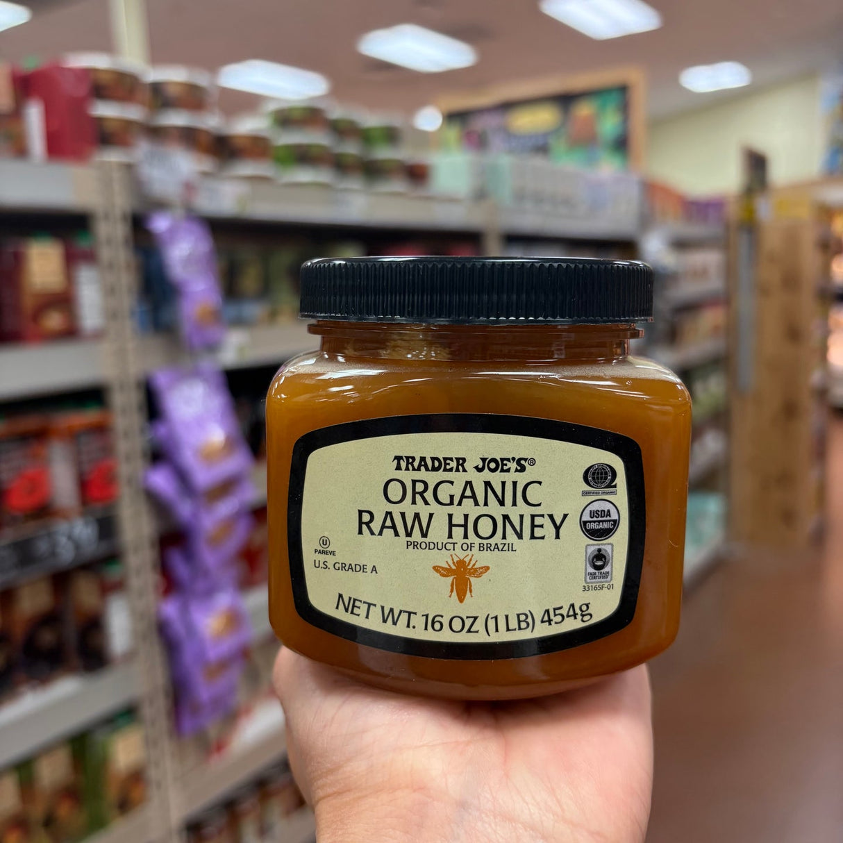 Trader Joe's Organic Raw Honey 16 oz (1 lb / 454g)