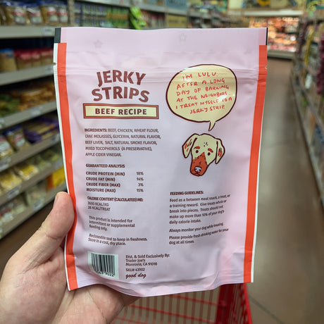 Trader Joe's Beef Jerky Strips Dog Treats — alternate package view