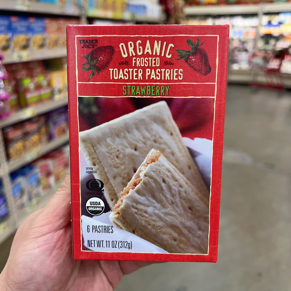 Trader Joe's Organic Frosted Toaster Pastries Strawberry 11 oz