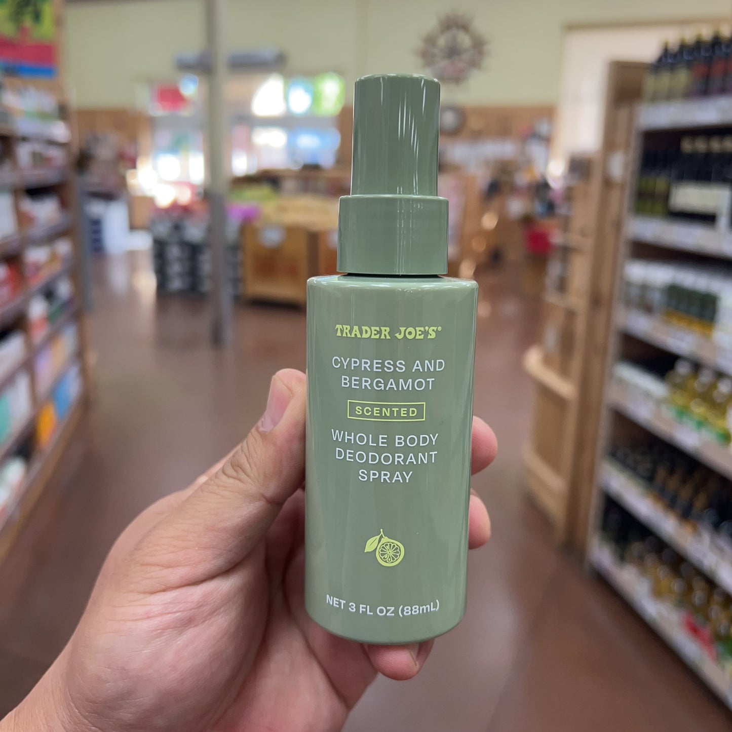Trader Joe's Cypress and Bergamot Scented Whole Body Deodorant Spray
