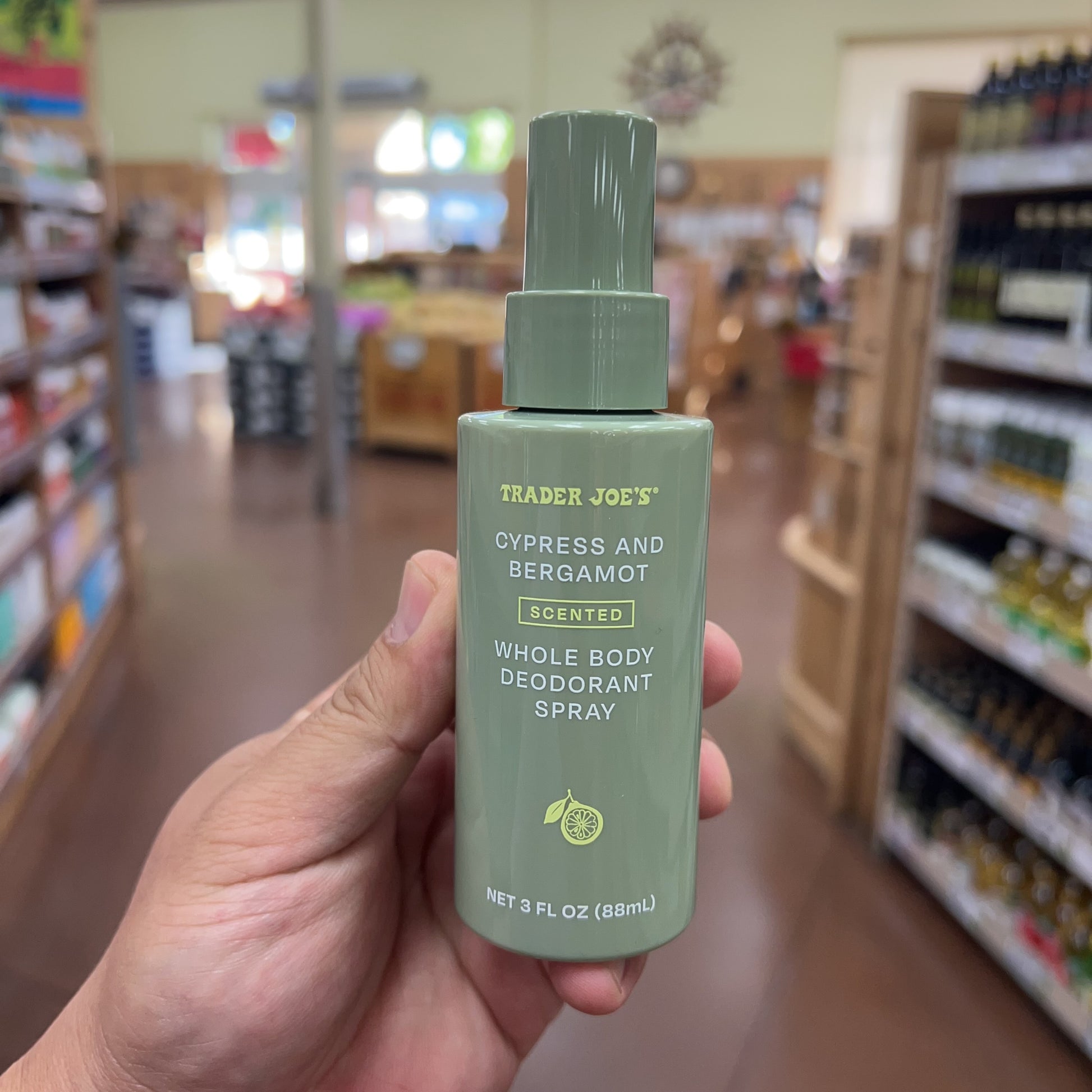 Trader Joe's Cypress and Bergamot Scented Whole Body Deodorant Spray