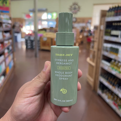 Trader Joe's Cypress and Bergamot Scented Whole Body Deodorant Spray