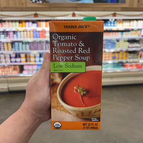 Trader Joe's Organic Tomato & Roasted Red Pepper Soup Low Sodium 32 fl oz — product image 1