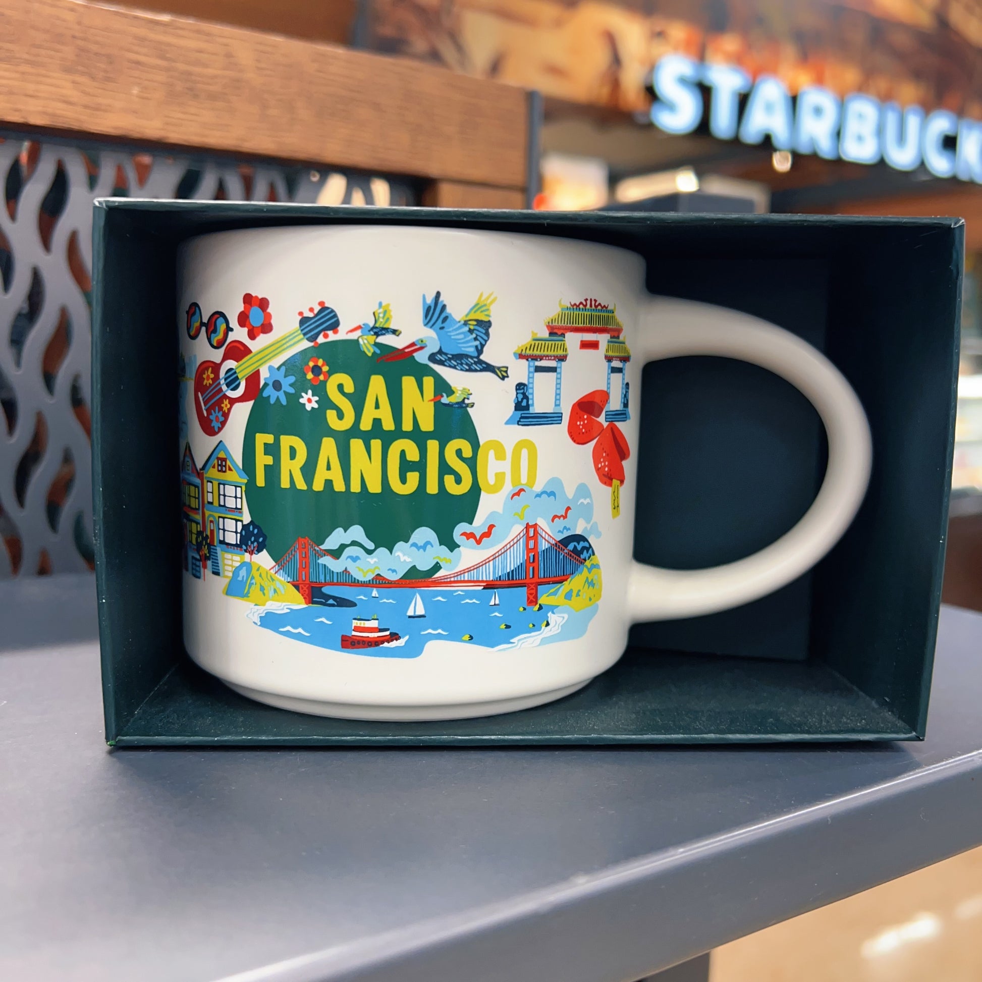 Starbucks Discovery Series San Francisco Ceramic Mug, 14 Oz Official Starbucks Discovery Series Collectible Mug | San Francisco Themed Coffee Cup