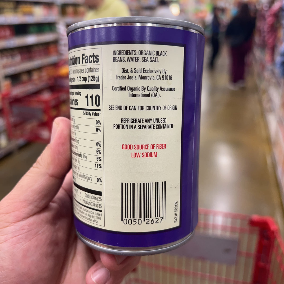Trader Joe's Organic Black Beans, 15.5 oz product image 2