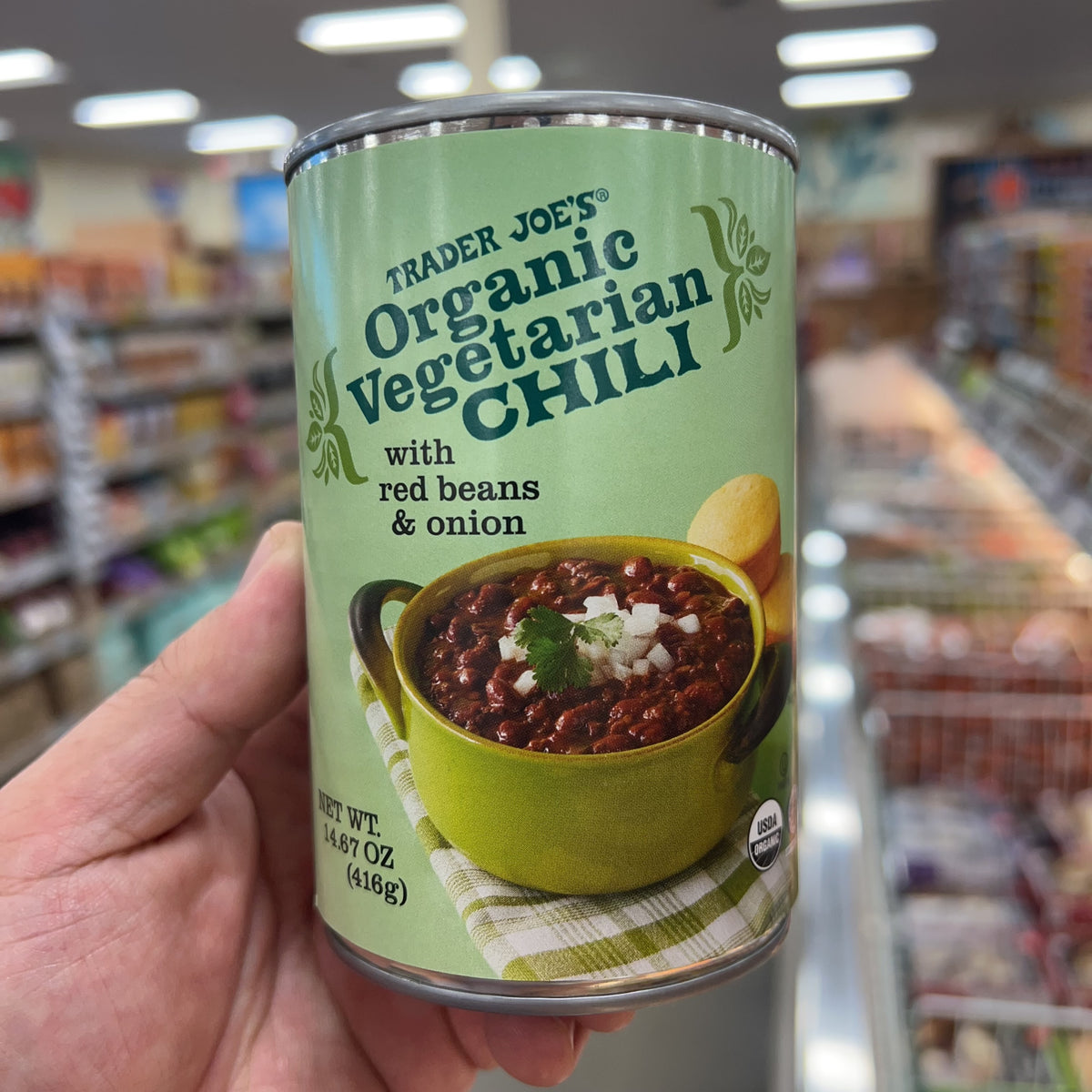 Trader Joe's Organic Vegetarian Chili with Red Beans & Onion, 14.67 oz product image 7