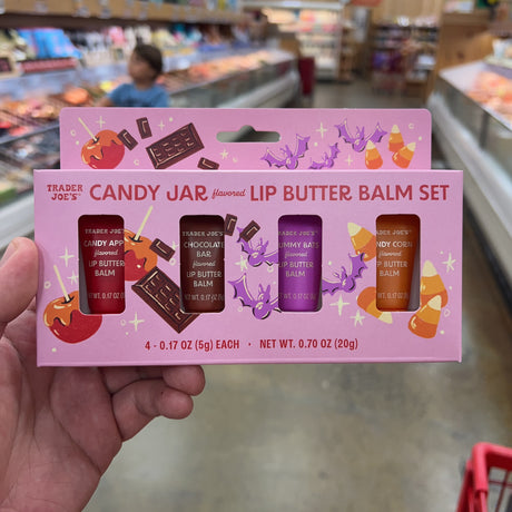 Trader Joe's Candy Jar Flavored Lip Butter Balm Set — additional packaging detail