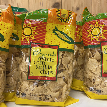 Trader Joe's Organic Tortilla Chips 16 oz (1 lb) — Yellow, Blue & White Corn product image 3