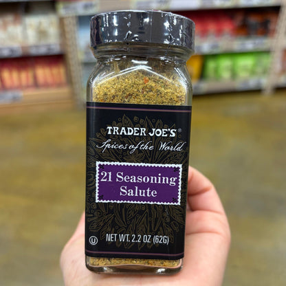 Trader Joe's 21 Seasoning Salute Salt-Free All-Purpose Seasoning Blend 2.2 oz (62g) | Kosher | 0 Calories