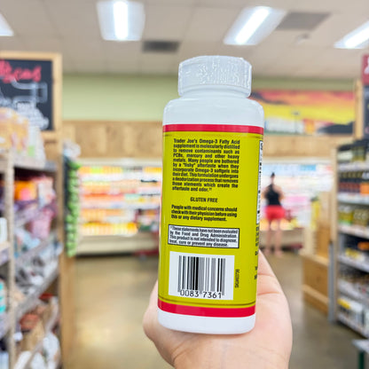Trader Joe's Molecularly Distilled Omega-3 Fatty Acids Odorless 90 Softgels