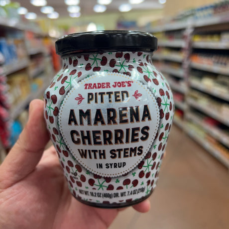 Trader Joe's Pitted Amarena Cherries with Stems in Syrup
