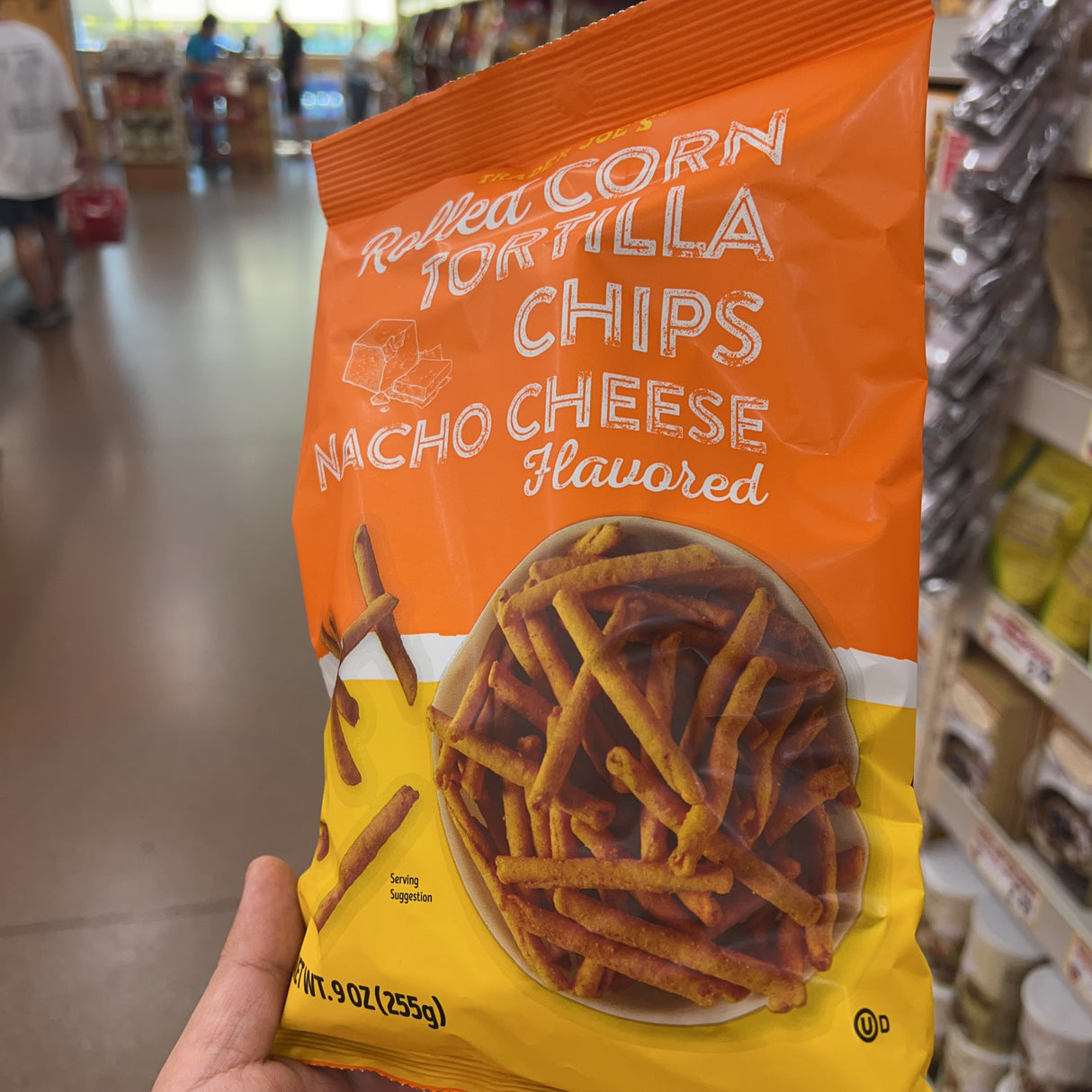 Trader Joe's Rolled Corn Tortilla Chips Nacho Cheese Flavored 9 oz product image 8