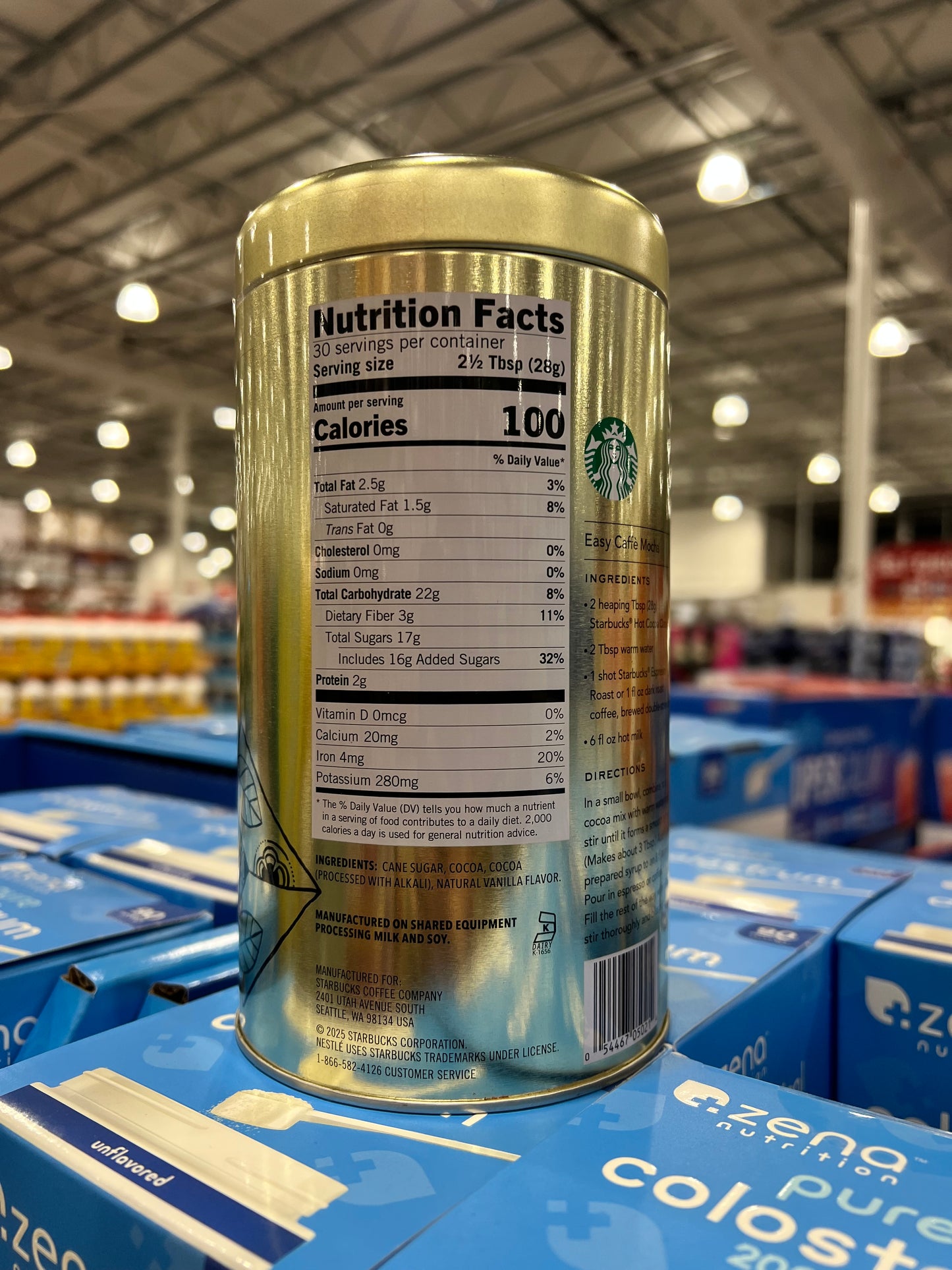 Starbucks Classic Hot Cocoa Mix 30 oz (850g) | ~30 Servings | Kosher Dairy