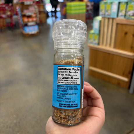 Trader Joe's Garlic Salt with Grinder, 2.46 OZ (70g)