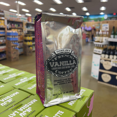 Trader Joe's French Vanilla Coffee Medium Dark Roast Ground 100% Arabica 14 oz