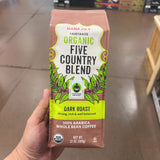 Trader Joe's Fairtrade Organic Five Country Blend Dark Roast Whole Bean Coffee