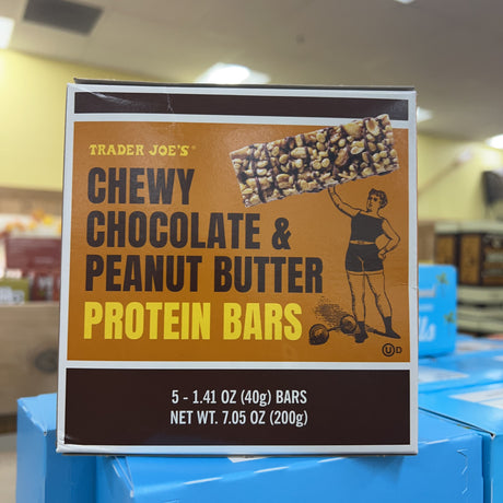 Trader Joe's Chewy Chocolate & Peanut Butter Protein Bars 5 Pack 7.05 oz product image
