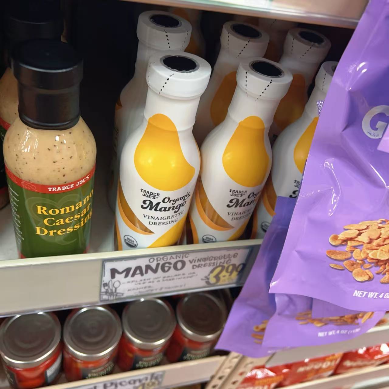 Trader Joe's Organic Mango Vinaigrette Dressing USDA Organic • Net Wt. 12 FL OZ (355mL)