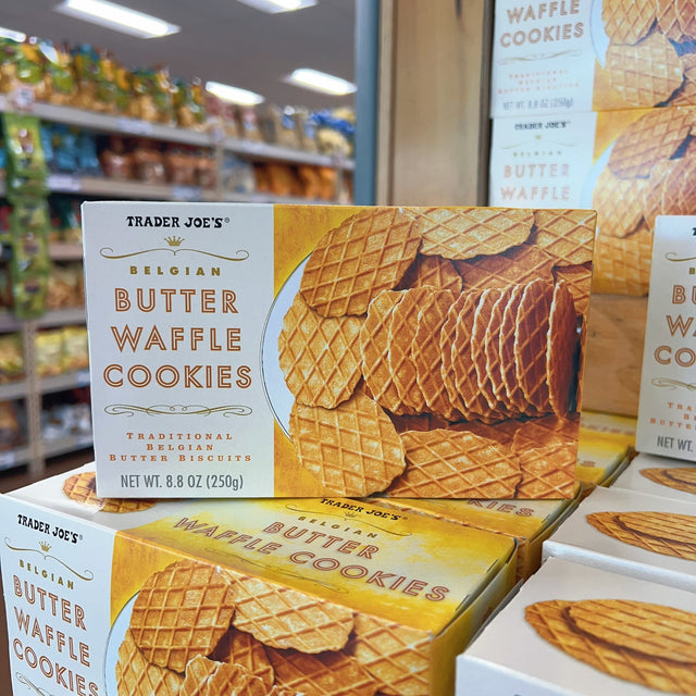 Trader Joe's Belgian Butter Waffle Cookies Traditional Belgian Butter Biscuits 8.8 oz (250g)
