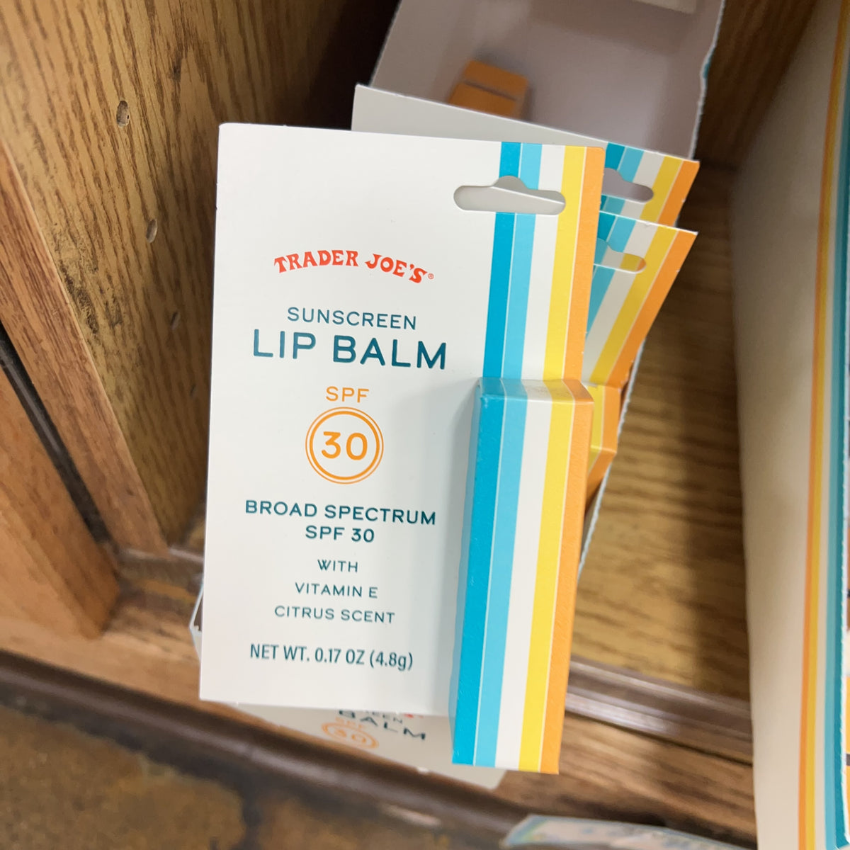 Trader Joe's Sunscreen Lip Balm SPF 30 — additional label view