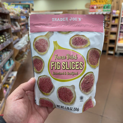 Trader Joe's Freeze Dried Fig Slices Unsweetened Unsulfured 1.76 oz