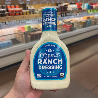 Trader Joe's Organic Ranch Dressing USDA Certified Organic • Net Wt. 16 fl oz (473mL)