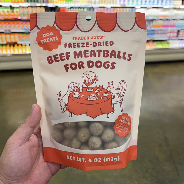 Trader Joe's Freeze-Dried Beef Meatballs for Dogs, 4 oz product image