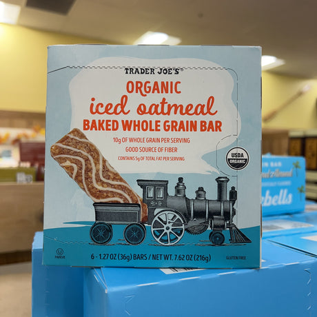 Trader Joe’s Organic Iced Oatmeal Baked Whole Grain Bars 6 Pack 7.62 oz product image