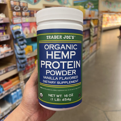 Trader Joe's Organic Hemp Protein Powder Vanilla Flavored 16 oz – package detail view 5
