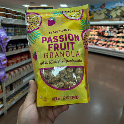 Trader Joe's Passion Fruit Granola with Dried Raspberries 