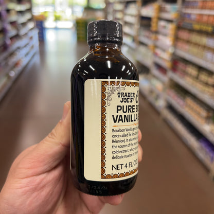 Trader Joe's Organic Pure Bourbon Vanilla Extract USDA Organic 4 fl oz (118mL)