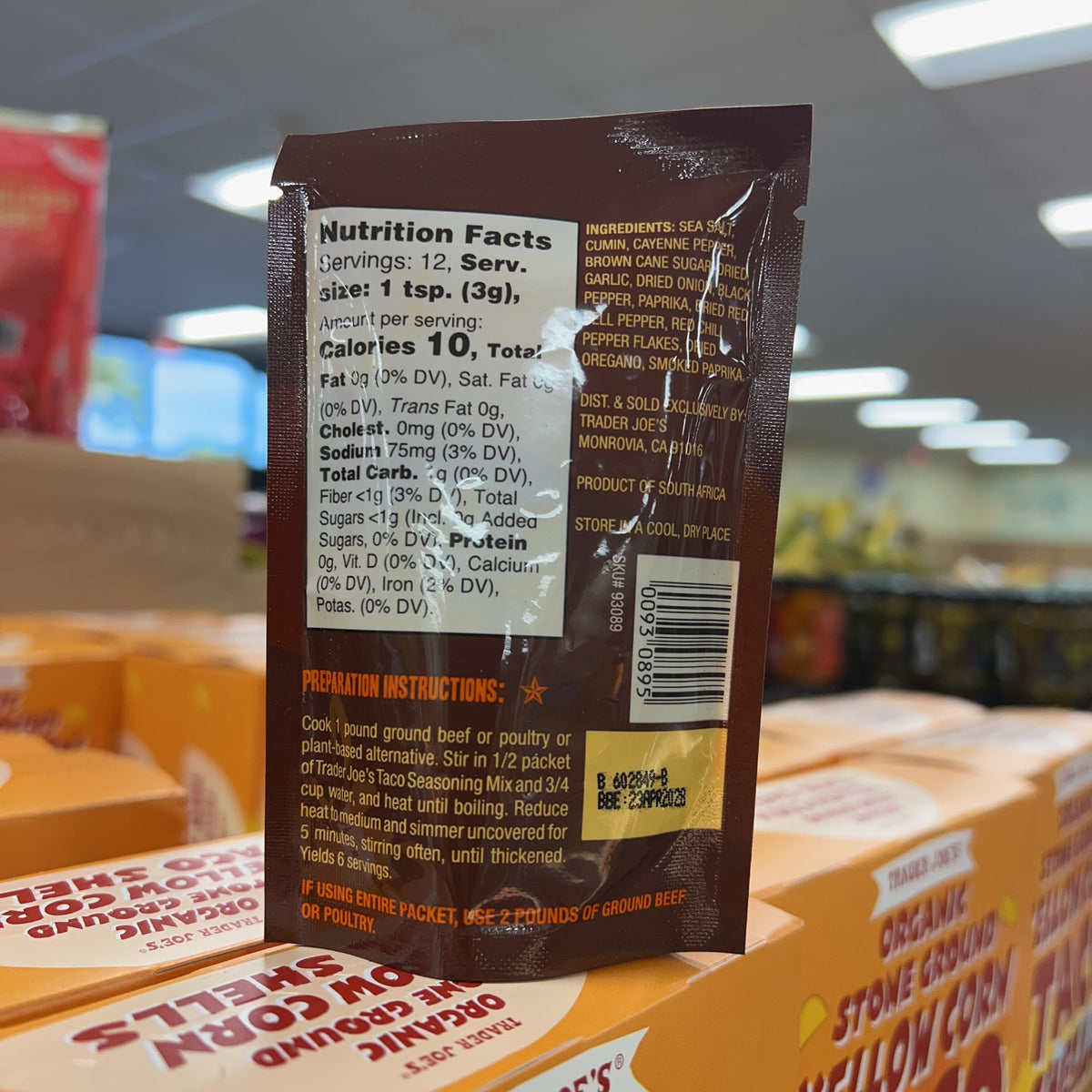 Trader Joe's Taco Seasoning Mix 1.3 oz Pack of 3 — alternate product view